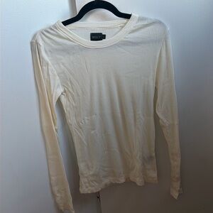 WSLY Rivington Ribbed Longsleeve in Cream NWOT